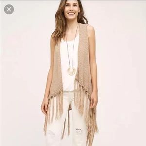 NWT Anthropologie fringe vest